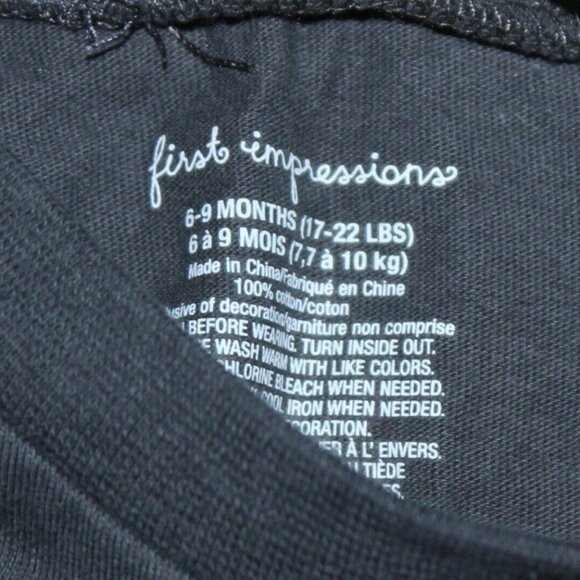 First Impressions Infant Boys Long Sleeve T-shirt-Galaxy Night-Gray-sz 6/9M-NWT - Picture 4 of 5